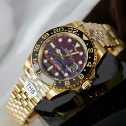 Đồng Hồ Rolex GMT-Master II 126718GRNR Replica 11 Mặt Đá Mắt Hổ Xưởng THB 40mm (7)