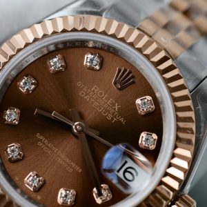 Đồng Hồ Rolex Lady-DateJust Nữ Mặt Nhỏ Màu Chocolate Replica Cao Cấp 28mm (9)