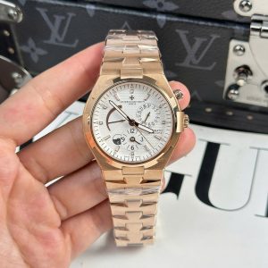Đồng Hồ Vacheron Constantin Overseas Dual Time 47450 Chế Tác Mặt Trắng 9F 42mm (2)