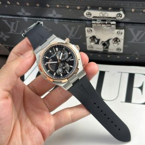 Đồng Hồ Vacheron Constantin Rep 11 Overseas Dual Time 47450 Demi Vàng Hồng Xưởng 9F 42mm (2)