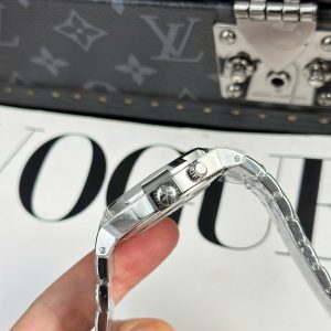 Đồng Hồ Vacheron Constantin Rep Cao Cấp Overseas Dual Time 47450 Màu Trắng 9F 42mm (2)