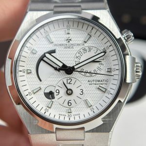 Đồng Hồ Vacheron Constantin Rep Cao Cấp Overseas Dual Time 47450 Màu Trắng 9F 42mm (2)