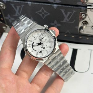 Đồng Hồ Vacheron Constantin Rep Cao Cấp Overseas Dual Time 47450 Màu Trắng 9F 42mm (2)