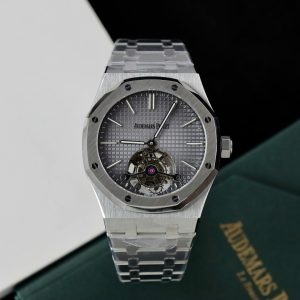 Đồng Hồ Audemars Piguet Chế Tác Royal Oak Tourbillon Mặt Xám Dây Kim Loại 41mm (2)