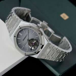 Đồng Hồ Audemars Piguet Chế Tác Royal Oak Tourbillon Mặt Xám Dây Kim Loại 41mm (2)