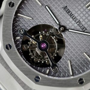 Đồng Hồ Audemars Piguet Chế Tác Royal Oak Tourbillon Mặt Xám Dây Kim Loại 41mm (2)