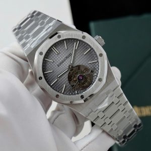 Đồng Hồ Audemars Piguet Chế Tác Royal Oak Tourbillon Mặt Xám Dây Kim Loại 41mm (2)