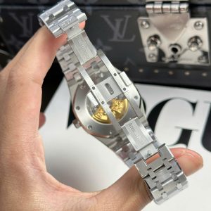 Đồng Hồ Audemars Piguet Royal Oak 15400ST Replica 11 Mặt Đen Dây Kim Loại Xưởng APS 41mm (2)