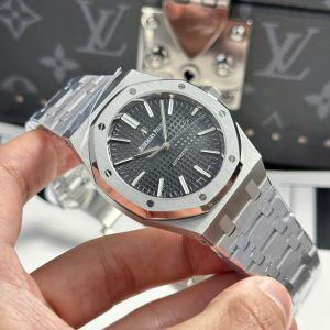 Đồng Hồ Audemars Piguet Royal Oak 15400ST Replica 11 Mặt Đen Dây Kim Loại Xưởng APS 41mm (2)