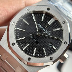 Đồng Hồ Audemars Piguet Royal Oak 15400ST Replica 11 Mặt Đen Dây Kim Loại Xưởng APS 41mm (2)