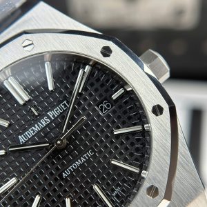 Đồng Hồ Audemars Piguet Royal Oak 15400ST Replica 11 Mặt Đen Dây Kim Loại Xưởng APS 41mm (2)