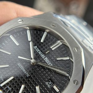 Đồng Hồ Audemars Piguet Royal Oak 15400ST Replica 11 Mặt Đen Dây Kim Loại Xưởng APS 41mm (2)