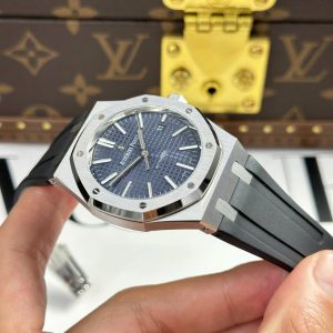 Đồng Hồ Audemars Piguet Royal Oak 15400ST Replica 11 Mặt Xanh Blue Dây Cao Su Xưởng APS 41mm (1)