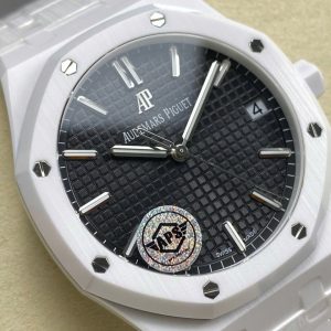 Đồng Hồ Audemars Piguet Royal Oak 15500 Chế Tác Gốm Trắng Mặt Đen Xưởng APS 41mm (1)