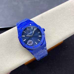 Đồng Hồ Audemars Piguet Royal Oak 15500 Gốm Xanh Replica 11 Nhà Máy APS 41mm (9)