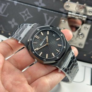 Đồng Hồ Audemars Piguet Royal Oak 15500 Replica 11 Màu Đen Nhà Máy F1 41mm (2)