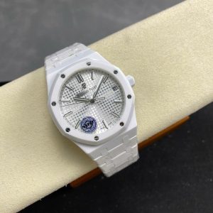 Đồng Hồ Audemars Piguet Royal Oak 15500 Replica Cao Cấp Gốm Trắng Xưởng APS 41mm (1)
