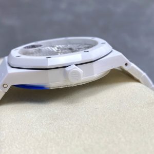 Đồng Hồ Audemars Piguet Royal Oak 15500 Replica Cao Cấp Gốm Trắng Xưởng APS 41mm (1)