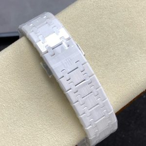 Đồng Hồ Audemars Piguet Royal Oak 15500 Replica Cao Cấp Gốm Trắng Xưởng APS 41mm (1)