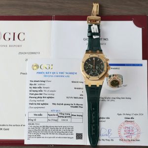 Đồng Hồ Audemars Piguet Royal Oak 26240OR Màu Xanh Lá Cây Chế Tác Bọc Vàng Thật 41mm (2)