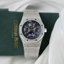 Đồng Hồ Audemars Piguet Royal Oak 26574TI Chế Tác Mặt Xanh Dây Kim Loại Xưởng APS 41mm (4)