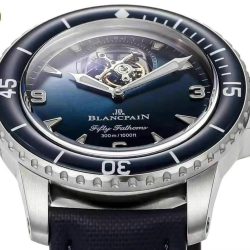 Đồng Hồ Blancpain Fifty Fathoms Tourbillon 8 Jours Màu Xanh Dương Rep 11 YSF 45mm (2)