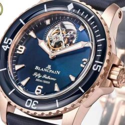 Đồng Hồ Blancpain Fifty Fathoms Tourbillon 8 Jours Màu Xanh Dương Replica Xưởng YS 45mm (7)