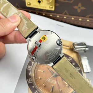 Đồng Hồ Cartier Ballon Bleu Replica 11 Mặt Trắng Dây Da Xưởng AF 40mm (2)