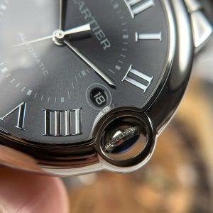 Đồng Hồ Cartier Ballon Bleu Replica 11 Mặt Xám Dây Kim Loại Xưởng AF 40mm (7)