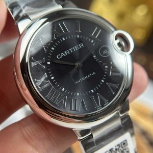 Đồng Hồ Cartier Ballon Bleu Replica 11 Mặt Xám Dây Kim Loại Xưởng AF 40mm (7)