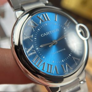 Đồng Hồ Cartier Ballon Bleu Replica 11 Mặt Xanh Dương Dây Kim Loại Xưởng AF 40mm (2)
