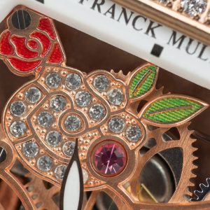 Đồng Hồ Franck Muller Replica 11 Vanguard V32 Skeleton Mặt Hoa Màu Đỏ 36mm (2)