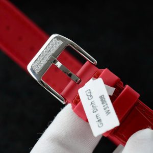 Đồng Hồ Franck Muller V32 Vanguard Lady Heart Màu Đỏ Chế Tác Full Kim Cương Moissanite 36mm (2)