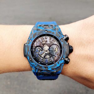 Đồng Hồ Hublot Big Bang Unico Blue Carbon Replica Cao Cấp Nhất 45mm (9)