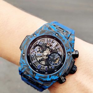 Đồng Hồ Hublot Big Bang Unico Blue Carbon Replica Cao Cấp Nhất 45mm (9)