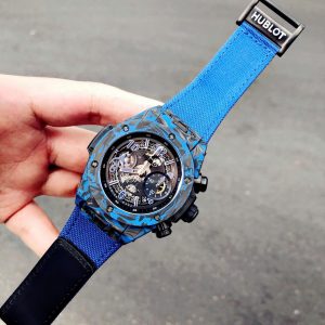 Đồng Hồ Hublot Big Bang Unico Blue Carbon Replica Cao Cấp Nhất 45mm (9)