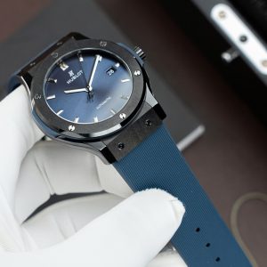 Đồng Hồ Hublot Classic Fusion Ceramic Chế Tác Mặt Xanh Blue Dây Cao Su 42mm (2)