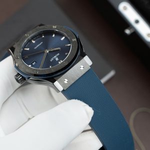 Đồng Hồ Hublot Classic Fusion Ceramic Chế Tác Mặt Xanh Blue Dây Cao Su 42mm (2)