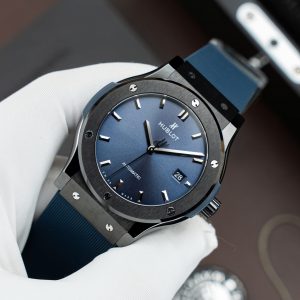 Đồng Hồ Hublot Classic Fusion Ceramic Chế Tác Mặt Xanh Blue Dây Cao Su 42mm (2)