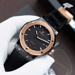 Đồng Hồ Hublot Classic Fusion Ceramic King Gold Replica 11 Máy SW300 Dây Cao Su Bọc Da 42mm (2)