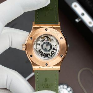 Đồng Hồ Hublot Classic Fusion King Gold Chế Tác Màu Xanh Lá Cây Máy SW300 Thuỵ Sỹ 42mm (2)