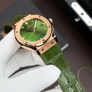 Đồng Hồ Hublot Classic Fusion King Gold Chế Tác Màu Xanh Lá Cây Máy SW300 Thuỵ Sỹ 42mm (2)