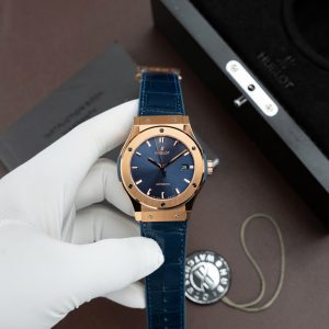 Đồng Hồ Hublot Classic Fusion King Gold Replica 11 Màu Xanh Blue Máy SW300 Thuỵ Sỹ 42mm (2)