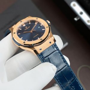 Đồng Hồ Hublot Classic Fusion King Gold Replica 11 Màu Xanh Blue Máy SW300 Thuỵ Sỹ 42mm (2)
