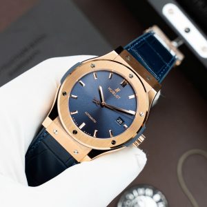 Đồng Hồ Hublot Classic Fusion King Gold Replica 11 Màu Xanh Blue Máy SW300 Thuỵ Sỹ 42mm (2)