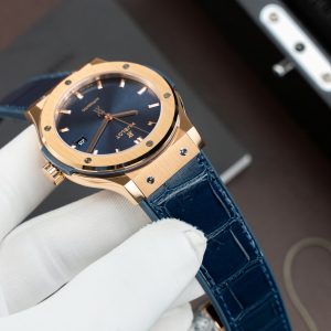 Đồng Hồ Hublot Classic Fusion King Gold Replica 11 Màu Xanh Blue Máy SW300 Thuỵ Sỹ 42mm (2)