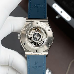 Đồng Hồ Hublot Classic Fusion Titanium Màu Xanh Blue Rep 11 Máy SW300 Dây Da Cá Sấu 42mm (2)