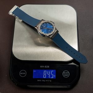 Đồng Hồ Hublot Classic Fusion Titanium Màu Xanh Blue Tinh Chỉnh Máy SW300 Dây Cao Su 42mm (2)