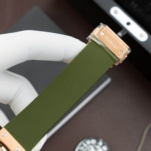 Đồng Hồ Hublot Rep 11 Classic Fusion King Gold Màu Xanh Lá Cây Máy SW300 Thuỵ Sỹ Dây Cao Su 42mm (2)