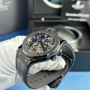 Đồng Hồ Hublot Replica 11 Classic Fusion Skeleton Tourbillon Vỏ Gốm Đen 45mm (1)